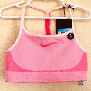 Girls neon pink athletic training bra